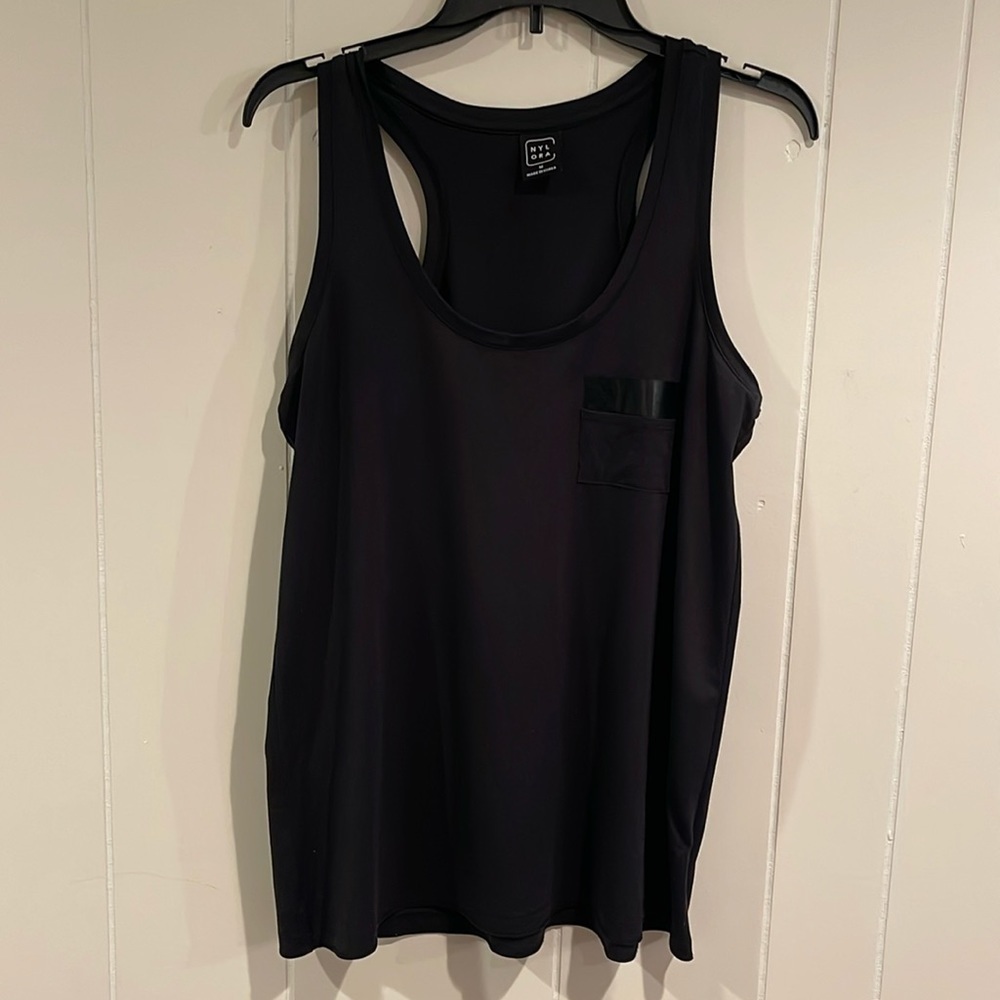 NYLORA Black Racerback Tank